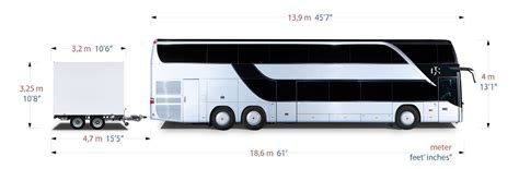 Lion's Coach: 12,101 mm; Lion's Coach C (2 axles): 13,091 mm . . Country coach dimensions